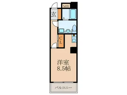 サングレートESAKAII(ワンルーム/7階)の間取り写真