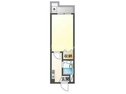 KAMIKENけや木ハイツ(ワンルーム/2階)の間取り写真