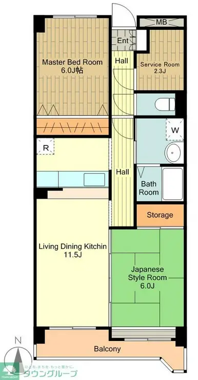フラット大南1号館 5階階 間取り