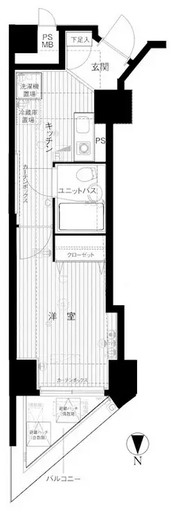 メインステージ東神田 6階階 間取り