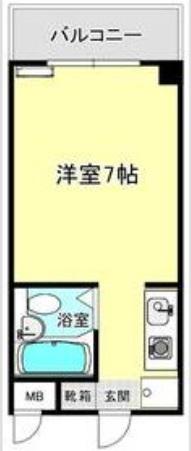 ウイングス北平野(ワンルーム/3階)の間取り写真