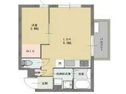 プレミール小野王子町(1LDK/3階)の間取り写真