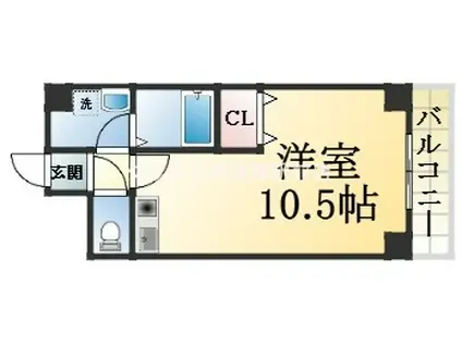 フルール須磨(1K/2階)の間取り写真