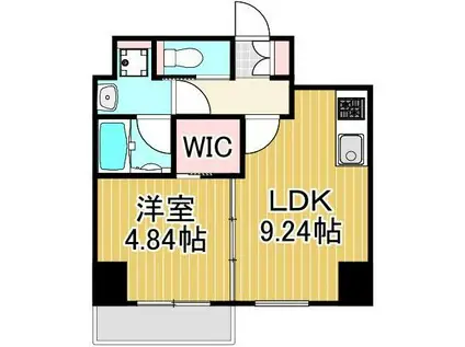プレジオ西新井(1LDK/10階)の間取り写真
