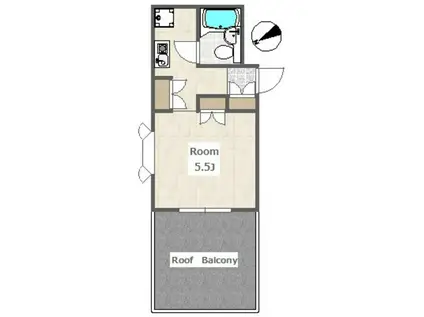 TOP長津田第2(ワンルーム/3階)の間取り写真