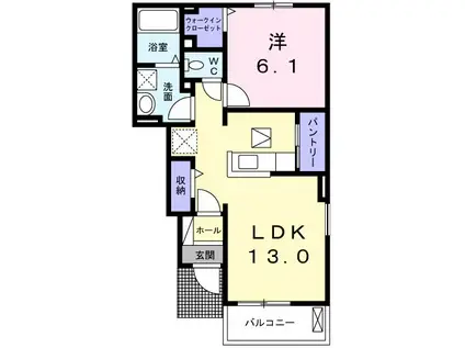 GRAND JETE I(1LDK/1階)の間取り写真