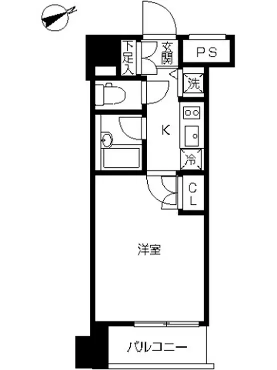 スカイコート品川大崎 2階階 間取り