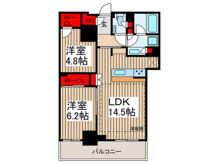 ザ・パークハウス川越タワー 4階階 間取り