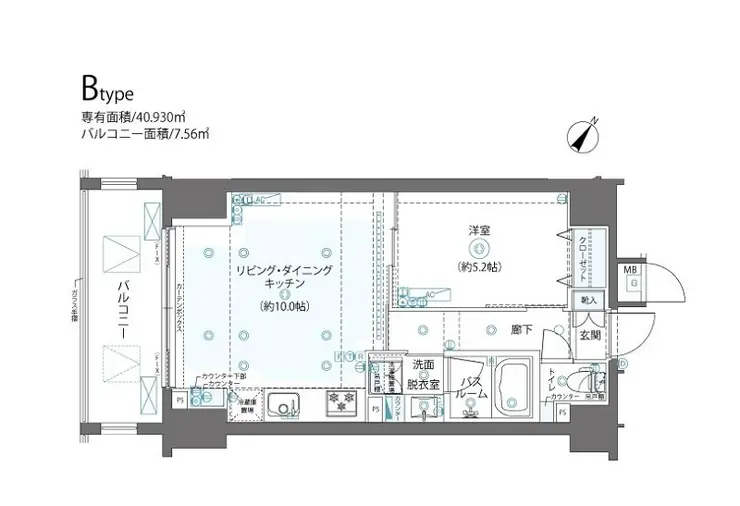 ZOOM日本橋浜町 3階階 間取り