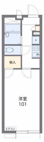 レオパレスパレヴィアーノ(1K/1階)の間取り写真