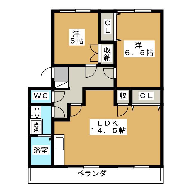 アドバンスアメニティ(2LDK/1階)の間取り写真