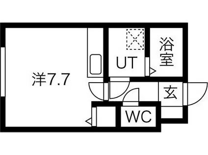 カレッジサイドいくね(ワンルーム/3階)の間取り写真