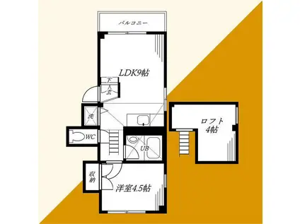FYプラザ(1LDK/2階)の間取り写真