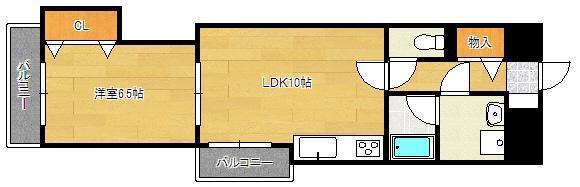 KSK嵐山コアビル(1LDK/4階)の間取り写真