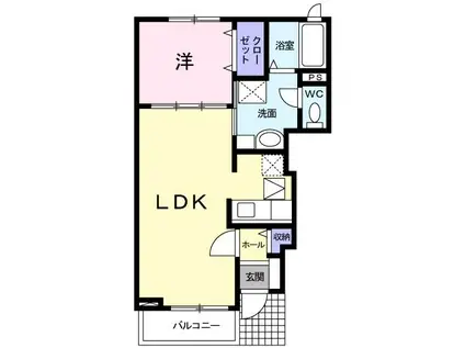 サンリット(1LDK/1階)の間取り写真