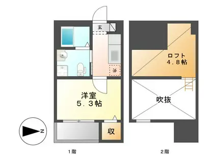 LSレジデンス名古屋(1K/2階)の間取り写真