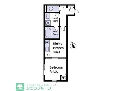 LAVIERE上中里(2K/1階)の間取り写真