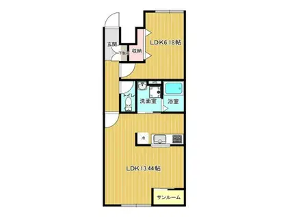  ネクストステージ(1LDK/1階)の間取り写真