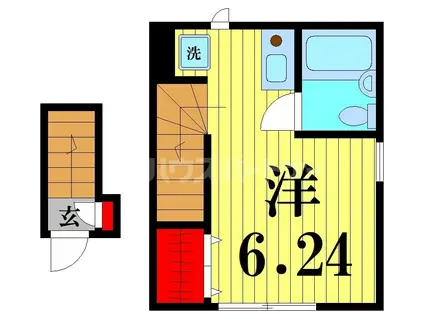 グランゲイン四つ木(ワンルーム/2階)の間取り写真