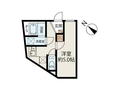 モンソレイユ方南町(1K/4階)の間取り写真