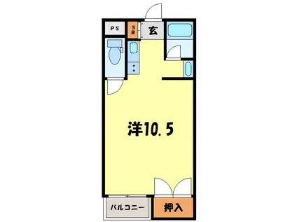 クオリティハイツ稲荷町(ワンルーム/3階)の間取り写真