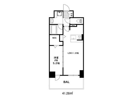 ディーワン兵庫(1LDK/7階)の間取り写真