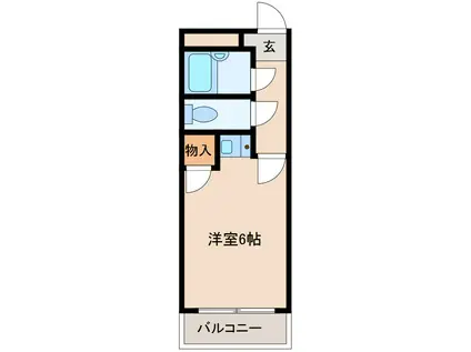 グランドコート(ワンルーム/7階)の間取り写真