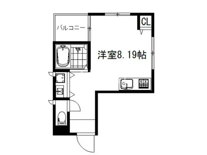 肥後町ハイツ(ワンルーム/1階)の間取り写真