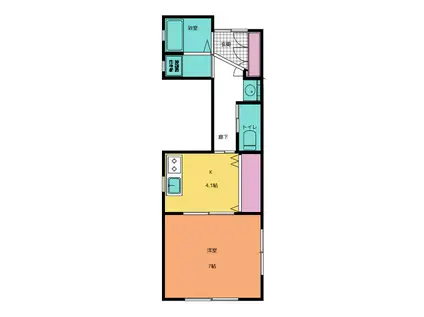 S-STAGE(1K/1階)の間取り写真