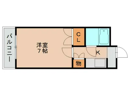 吉塚AGビル6番館(1K/1階)の間取り写真