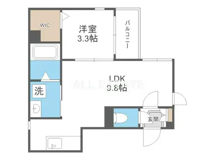 ハーモニーテラス林寺VIII(1LDK/1階)の間取り写真