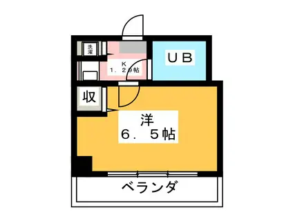 ベルエール藤が丘(1K/3階)の間取り写真