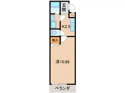 フジパレス太田(1K/2階)の間取り写真