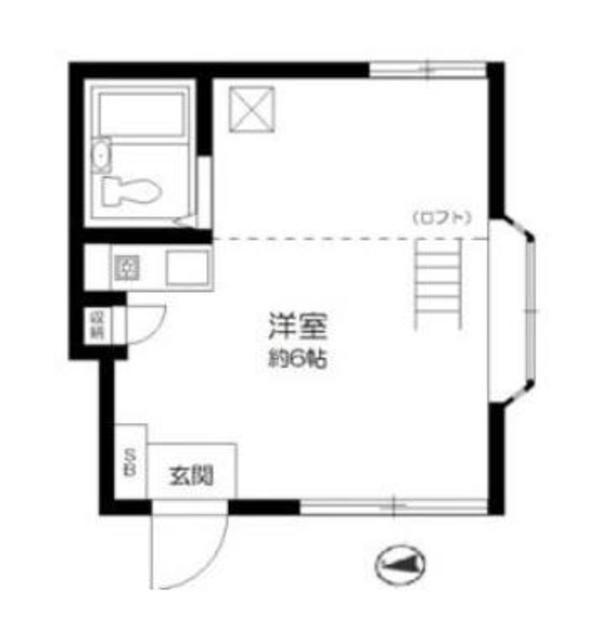 ブランメゾン上福岡(ワンルーム/1階)の間取り写真