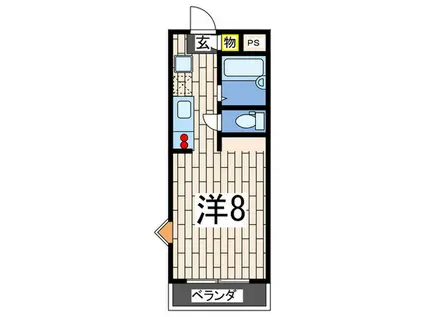 カーサ703(ワンルーム/2階)の間取り写真