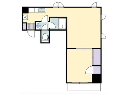 マウスフィールド6(1LDK/4階)の間取り写真