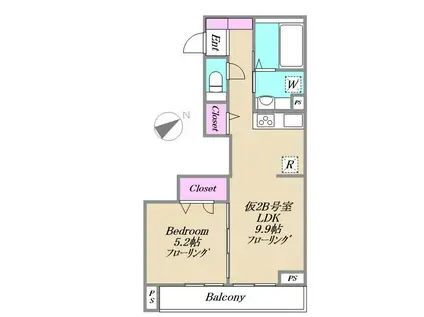 XEVO西荻窪(1LDK/2階)の間取り写真