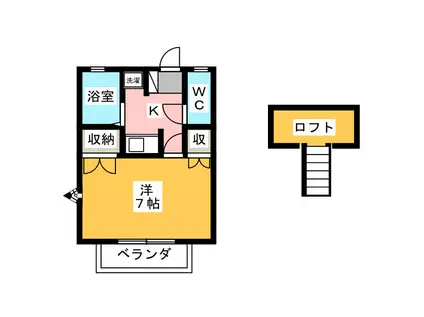 ハイツモリーズ(1K/2階)の間取り写真
