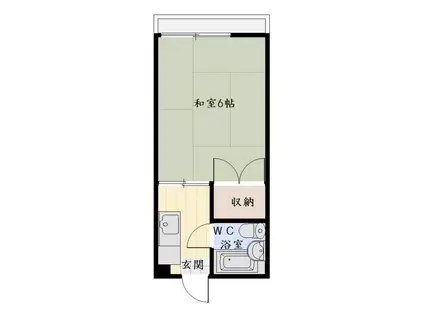 木藤ハイツ(1K/2階)の間取り写真