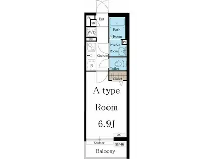 リブリ・吹上(1K/3階)の間取り写真