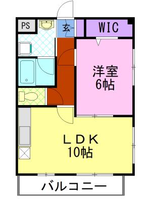 ベルケイト(1LDK/1階)の間取り写真