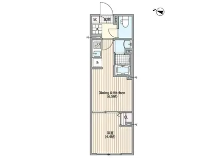 GRANPASEO中野III(1DK/3階)の間取り写真