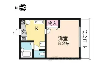 レマイソン(1K/2階)の間取り写真