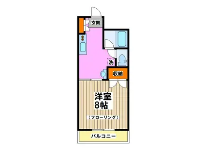 ファミール久我山(1K/2階)の間取り写真
