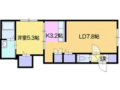スプレム グランメール(1LDK/4階)の間取り写真