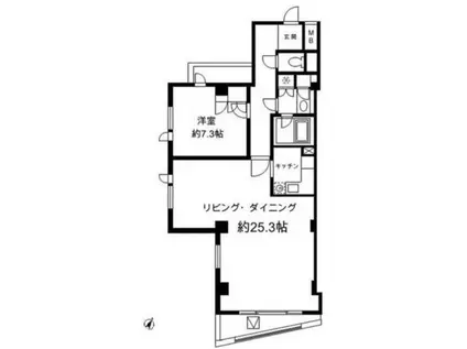 H&M南青山イースト(1LDK/2階)の間取り写真