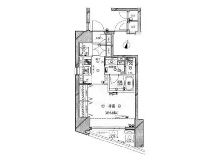 RISING PLACE秋葉原(1K/4階)の間取り写真