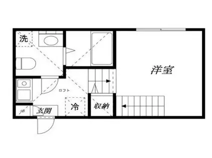 ハーモニーテラス柴又V(ワンルーム/1階)の間取り写真