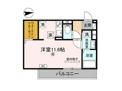 SINCERITE(ワンルーム/3階)の間取り写真