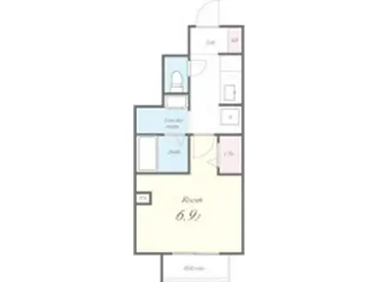 エフ・ビヤン(1K/1階)の間取り写真